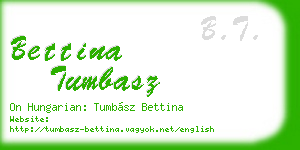 bettina tumbasz business card